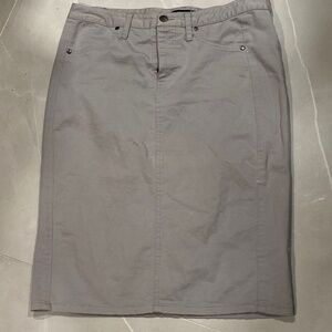 #8 The peoples grey thin flowy denim skirt slightly below knee